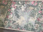 Antique Vintage Floral Wallpaper Remnant Rose 30s 40s  Art Deco Paper Romantic