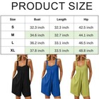 Women s Summer Romper Casual Overall Comfy Loose Sleeveless Romper Jumpsuit Lava