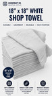 18x18 White Shop Towel Heavyweight Commercial Mechanic Garage Cleaning Rag