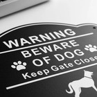 2 Pack Beware Of Dog Signs For Fence 10 X 8 Inch Keep Gate Closed Signs  Rust   