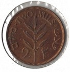 Coin Palestine  british Mandate  2 Mils 1942 Km2
