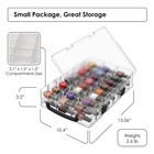 Nail Polish Organizer Case 48 Bottle Clear Adjustable Nail Organizer With Handle