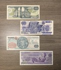 Colecci  n De 4 Billetes De Pesos Mexicanos   1982 - 1989 - Billetes Circulados