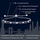 925 Sterling Silver Sapphire And Diamond Tennis Bracelet Jewelry For Women