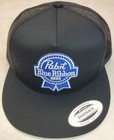 Pabst Beer Blue Ribbon Patch Trucker Hat   Yp Classics 6006 Black black 