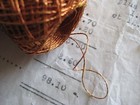 33 Yds Vintage antique Copper Twist 3ply Metallic Thread Fly Tying Embroidery