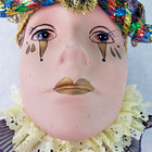 Hand Painted Mardi Gras Jester 10  Hanging Wall Mask