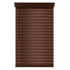 Home Decorators Collection Espresso Cordless Faux Wood Blinds 2 5  Slats 58 5x64