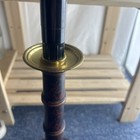 Vintage antique Kashmiri Wooden Table Lamp Converted Candlestick