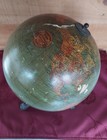 Antique 8  Terrestrial World Globe W cast Metal Claw Feet 1924-1935 Parts repair