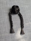 Kaya Wig B Black Braided Hair American Girl Doll Ooak Custom Replacement