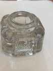 Antique Glass Heavy Crystal Inkwell Collectible