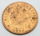 Argentina 1 Centavo 1889 Old Coin