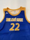 Game Worn Used Adidas San Jose State Spartans Sjsu Basketball Jersey Lrge 12  22