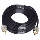 Rg-58 Rf Coaxial Cable Uhf Pl-259 Male To Male Connector Ham Cb Radio 30-100ft