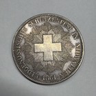 1861 Swiss Shooting Thaler  5 Francs - Silver- Nidwalden Shooting Festival