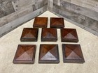 One Antique Newel Post Cap Solid Wood Square Top Architectural Salvage Crafts