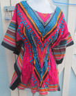 Elastic Waist Dashiki African Blouse Women Traditional Dress Top One Size