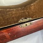 Antique Victorian Green Velvet Sewing   Trinket Box Chaise Lounge 11in