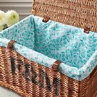 Fortnum   Mason Organic Cotton Wicker Picnic Hamper Liner- Large Nwt
