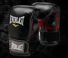 Everlast Mma Heavy Bag Practice Training Gloves Wrist Wrap Strap Black Red L xl