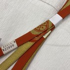 Y5374 Orange Gold Obijime Kimono Pure Silk Formal