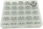 25pcs Metal Bobbin In Box 45785 For Singer Featherweight 221 222 301 Berni