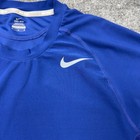 Nike Tennis Mens Dri-fit Short Sleeve Performance Shirt Blue Size M Rn56323