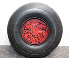 Vintage Firestone Tire Ashtray  Gas Station Auto Advertising Red Swirl Bakelite