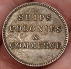 Pei Ships Colonies Commerce Halfpenny Token Breton 997 Canada Colonial