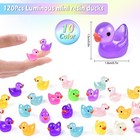 120pcs Mini Resin Ducks Luminous Glow In The Small  10 Colors 