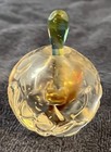 Unique Vintage Apple Shaped Art Glass Perfume Signed Correia