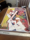 Vintage 1969 Professional Baseball Centennial Poster Art 1869-1969 25x34 Mint Fr