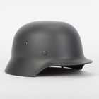 Wwii German Wh Army M35 Steel Helmet W  Leather Combat Helmet Gray Ww2