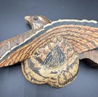 Vintage  Pair Carved Grouse Wall Plaque