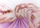 Original Drawing Male Nude Expressionism Lgbt Painting Certificate 8x6