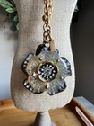   coach 1941 Studded Tea Rose Bag Charm W  Puzzle Chain-rare  