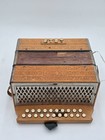 Vintage- Hohner Marca Pressed Wood C f Diatonic 29 Key Accordion Made In Germany