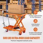 Hydraulic Lift Table Cart 500 Lbs Manual Scissor Lift Table 28 5  Orange