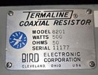 Bird Electronics Model 8201 500 Watt Termaline Coax Resistor 50 Ohm Dummy Load