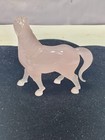 Vintage Chinese Pink Quartz Carved Standing Horse 