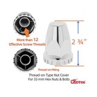 Complete Chrome Wheel Cover Set  33mm Lug Nut Covers For Semi Trucks  2 Front   