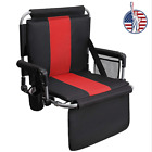 Portable Folding Stadium Seat Padded Chair For Bleachers With Back  Armrest