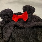 Disney Girls Black Fleece Vest 4t Hoodie Sleeveless Sherpa Minnie Mouse Ears G3