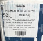 Box Of 50 Sterile Medical Gowns Level 3 Size L Large Hindernis Isolation Aami 3