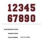 Custom Embroidered Number Applique Patch Freehand Varsity Sport Sew On Patches