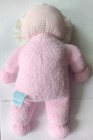 Eden Baby Doll Pink Terry Cloth Blonde Yarn Hair Bonnet Plush Girl Lovey Vtg 10 