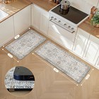 Kitchen Mats For Floor 2pcs  Washable Anti Fatigue Mat For Cushioned  17 3 x4   
