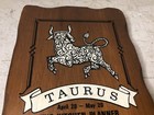 Vintage Taurus Zodiac Sign Astrology Horoscope Kitchen Cook Wall Plaque Wood