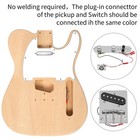 Unfinished Diy Tl Style Electric Guitar Kit Full Set School Band For Student